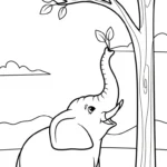 coloriage Éléphant updated et decoupage a imprimer gratuit
