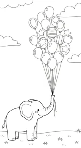 coloriage Éléphant updated et découpage à imprimer