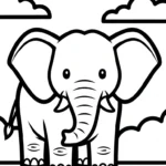 coloriage Éléphant updated et dessins
