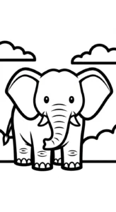 coloriage Éléphant updated et dessins