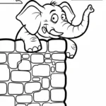 coloriage Éléphant updated et découpage à imprimer