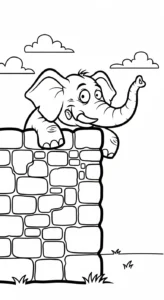 coloriage Éléphant updated et découpage à imprimer