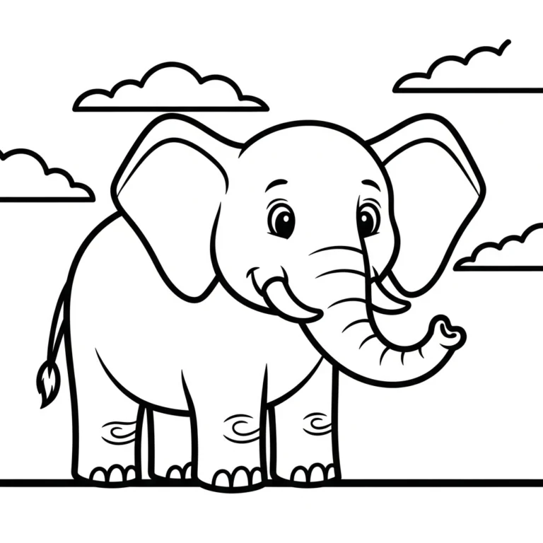 Tranh tô màu Éléphant