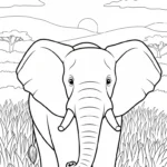 coloriage Éléphant updated à imprimer a4