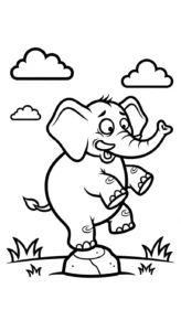 coloriage Éléphant updated pour enfant de 5 ans