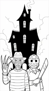 coloriage Freddy Krueger pour enfants a imprimer gratuit