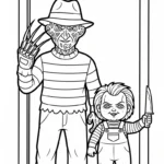 coloriage Freddy Krueger à imprimer kawaii