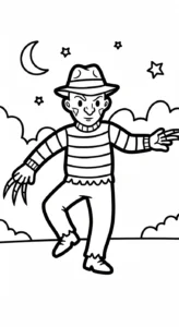 coloriage Freddy Krueger pour enfant de 8 ans