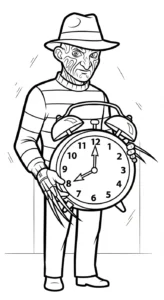 coloriage Freddy Krueger pour enfant de à imprimer