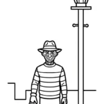 coloriage Freddy Krueger gratuit à imprimer