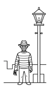 coloriage Freddy Krueger gratuit à imprimer