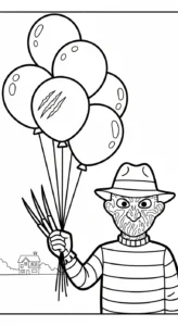 coloriage Freddy Krueger pour enfants