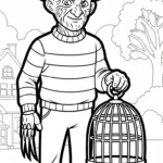 image pour coloriage Freddy Krueger enfant
