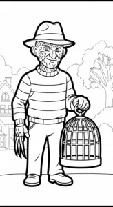 image pour coloriage Freddy Krueger enfant