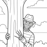 coloriage Freddy Krueger pour enfant gratuit
