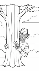 coloriage Freddy Krueger pour enfant gratuit
