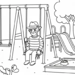 coloriage Freddy Krueger pour enfant de 5 ans