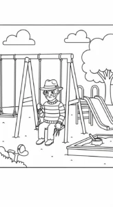 coloriage Freddy Krueger pour enfant de 5 ans