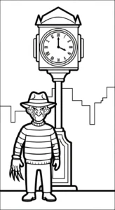 coloriage Freddy Krueger a colorier en ligne gratuitement
