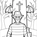coloriage Freddy Krueger pour enfant de 10 ans