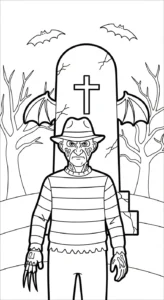 coloriage Freddy Krueger pour enfant de 10 ans