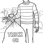 coloriage Freddy Krueger et découpage à imprimer