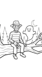coloriage Freddy Krueger gratuit pour enfants