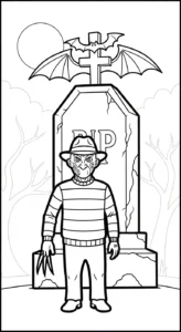 coloriage Freddy Krueger gratuit en ligne