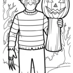 coloriage Freddy Krueger pour enfant de 10 ans
