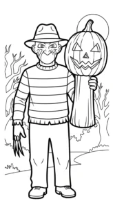 coloriage Freddy Krueger pour enfant de 10 ans