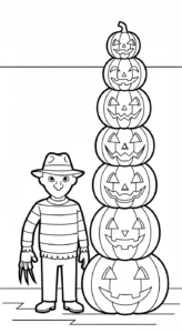 coloriage Freddy Krueger gratuit à imprimer