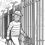 coloriage Freddy Krueger à imprimer pour enfant de 10 ans