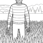 coloriage Freddy Krueger pour enfant gratuit