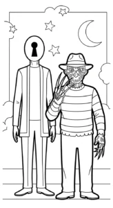 coloriage Freddy Krueger pour enfants a imprimer