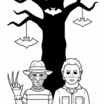 coloriage Freddy Krueger pour enfant de 2 ans
