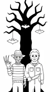 coloriage Freddy Krueger pour enfant de 2 ans