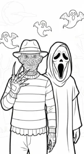 coloriage Freddy Krueger à imprimer pour enfant de 2 ans