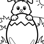 coloriage Pâques a imprimer pour enfant de 4 ans
