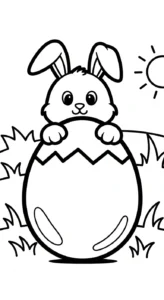 coloriage Pâques a imprimer pour enfant de 4 ans