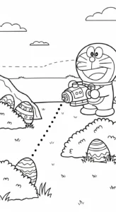 image de coloriage Pâques pour enfant