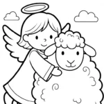 coloriage ange updated et découpage à imprimer
