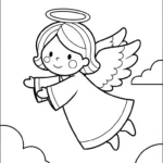 coloriage ange updated pour enfants à télécharger