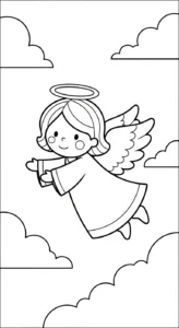 coloriage ange updated pour enfants à télécharger