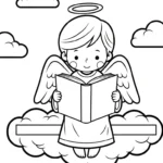 coloriage ange updated pour enfant de 3 ans