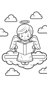 coloriage ange updated pour enfant de 3 ans