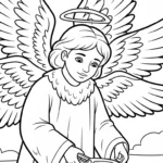 coloriage ange updated à imprimer pdf gratuit