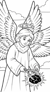 coloriage ange updated à imprimer pdf gratuit