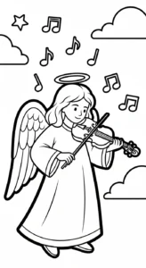 coloriage ange updated a imprimer gratuit