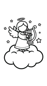 coloriage ange updated pour enfants a imprimer