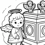 a imprimer coloriage ange updated gratuit